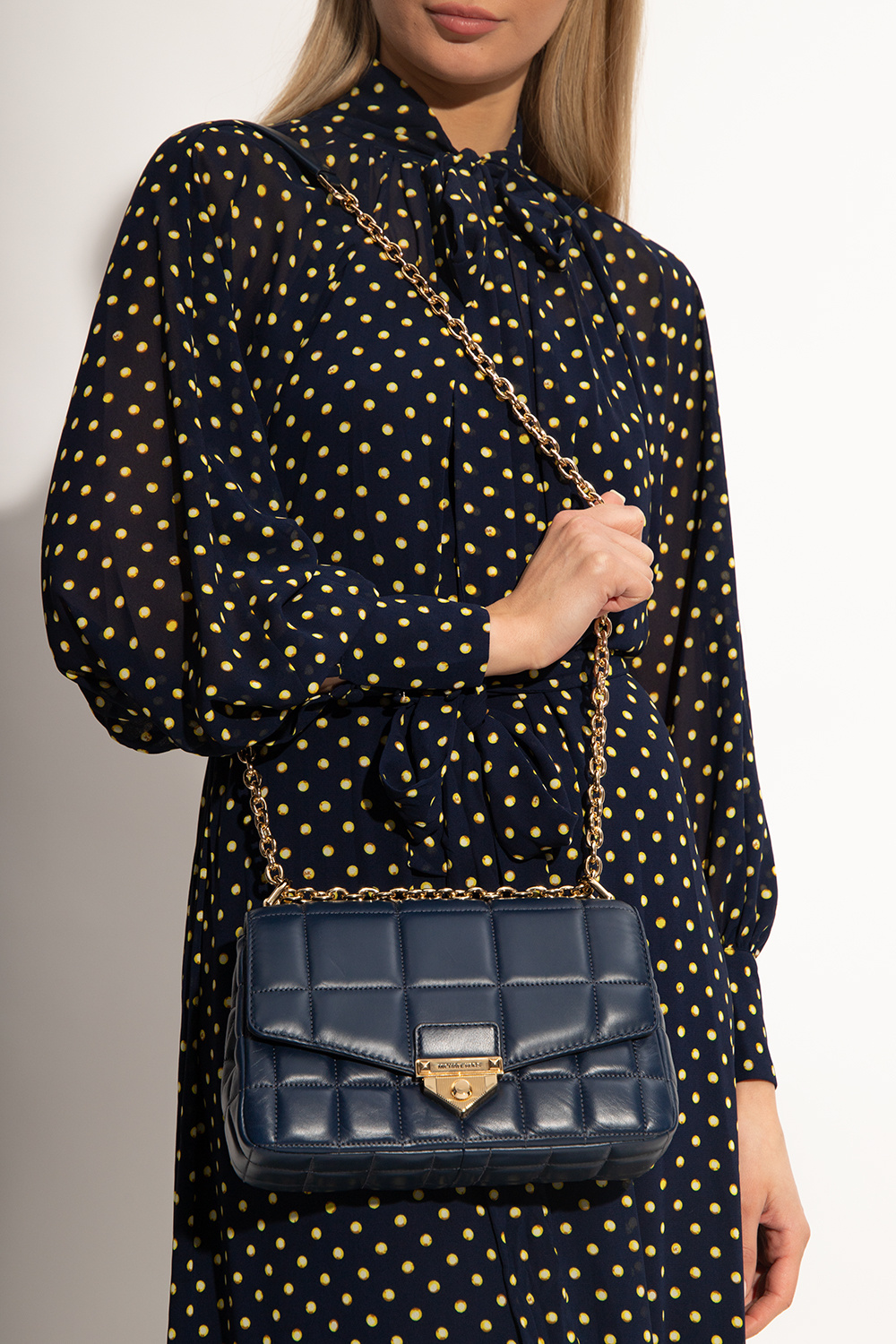 Navy blue SoHo Large quilted shoulder bag Bottega Michael Michael Kors SchaferandweinerShops Germany Mcgraw Dragonfly Top Handle Bag